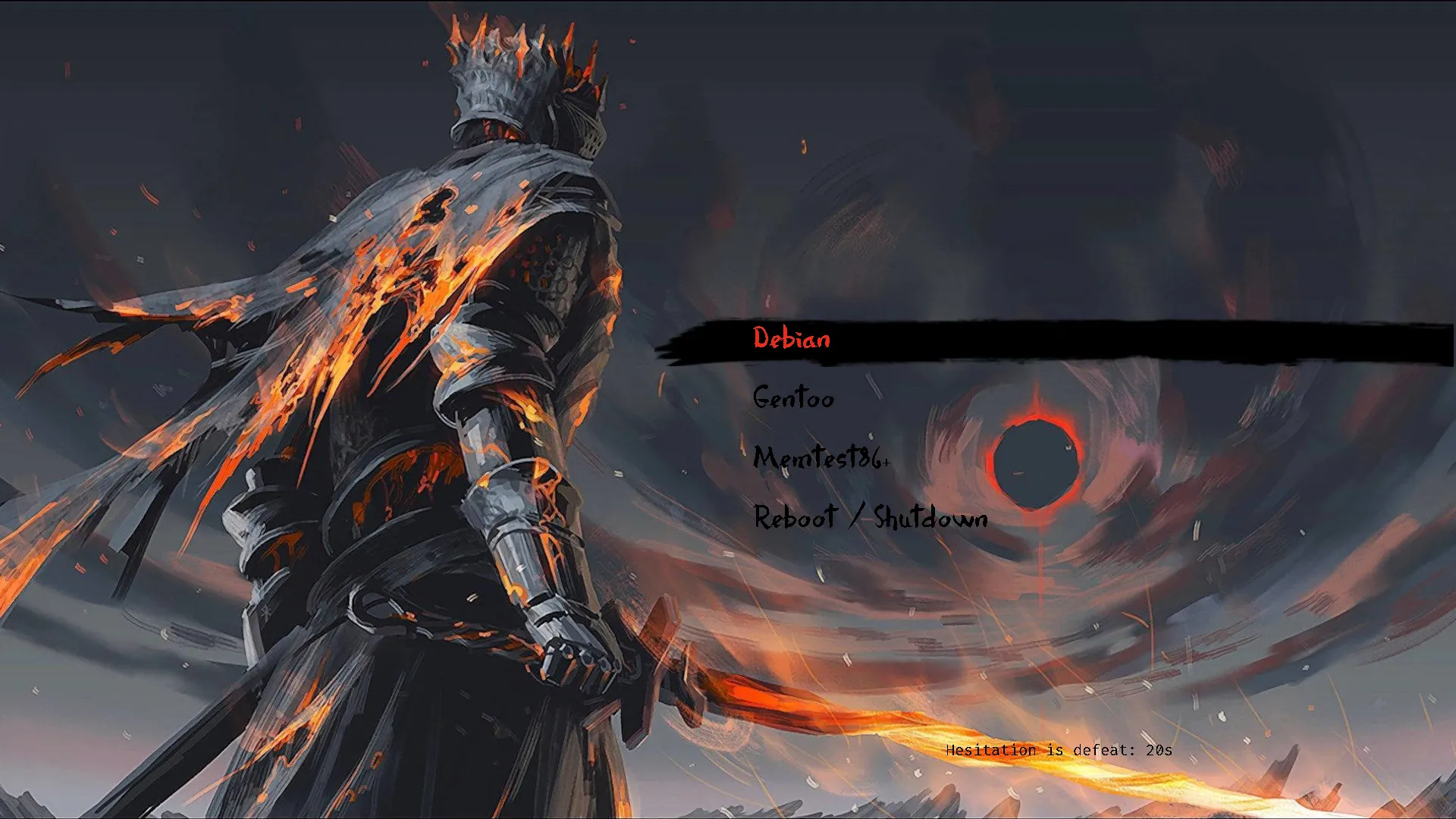 Cover preview of the project titled "Grub Theme - Dark Souls"